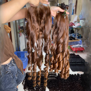 Bundles de cheveux humains ondulés naturels de qualité supérieure avec fermeture 100% extensions de cheveux bruts vietnamiens - Product Image 4