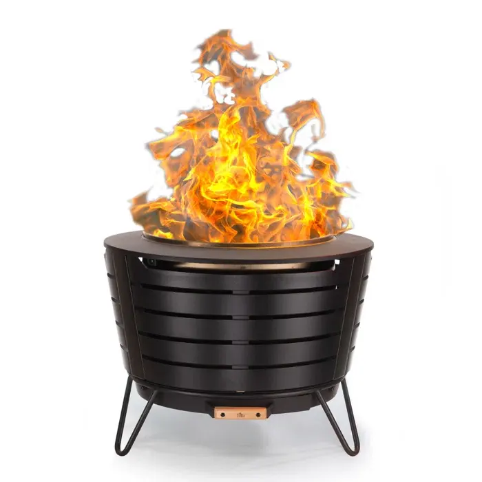 Última Chegada Preto revestido de alta qualidade Metal Fir Pit para aquecimento ao ar livre Fire Pit Custom Metal Indoor e Outdoor Fire Pit