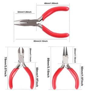 Professional Jewelry <b>Pliers</b> Set - Heavy-Duty Steel Wire Cutters, Flat <b>Needle</b>-<b>Nose</b> for DIY Jewelry Making & Metalwork - Product Image 5