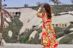 Nouveau explosif été haute Sexy dames décontracté Design robe manches longues princesse femme fille Unique élégant concepteur à la recherche de robe - Product Image 4