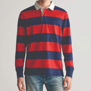 Camisetas de Rugby Personalizadas al por Mayor con Logotipo Personalizado para Hombre, Fabricadas en Jersey de Manga Larga, Secado Rápido, Estilo Urbano - Product Image 1