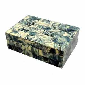 กล่องใส่เครื่องประดับทำมือจากไม้ฝังกระดูก พร้อมหินขัดเงาบนไม้ ปรับแต่งสีและรูปทรงได้ เหมาะสำหรับเป็นของขวัญในวันหยุด เป็นมิตรต่อสิ่งแวดล้อม - Product Image 1