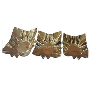 Ensemble de trois bols de service en aluminium pour fête de mariage et événement en gros de forme rectangulaire pour salade de riz et de fruits - Product Image 2