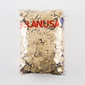 Sequin รูปร่างพิเศษสองหลุมศูนย์กลางสีโลหะ, selanusa - Product Image 1