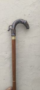 Bâton de marche télescopique artisanal de haute qualité, manche en bois de rose, embout en caoutchouc, bois, randonnée, camping, voyage, 3 sections, portable, durable - Product Image 3