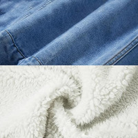 BRESCIA SPORTS Veste en jean sur mesure pour homme, coupe classique, respirante, séchage rapide, col rabattu, hiver, décontractée, grande taille, devant