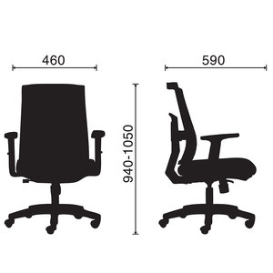 Chaise ergonomique en maille avec base pivotante pour soulager les maux de dos et hauteur réglable - Design minimaliste - Product Image 3