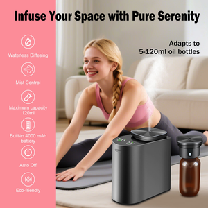 2025 nuevo Saintdeland venta al por mayor inteligente sin agua silencioso Mini USB difusor de Aroma 5-120ml difusor de nebulización recargable para interiores - Product Image 4