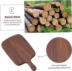 Planche à découper en bois naturel avec poignée intégrée et trou de suspension, plateau à pain écologique, compatible lave-vaisselle - Product Image 6