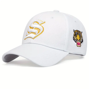 หมวกเบสบอลสำหรับผู้ชายของแท้ปักลายตัวอักษรแบบวินเทจสีดำไม่มีโครงสร้าง - Product Image 5