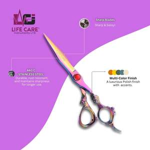 ชุดกรรไกรตัดผมมืออาชีพ ด้ามจับลายมังกรหลากสี กรรไกรคมสไตล์ญี่ปุ่น โดย Life Care Instruments - Product Image 4