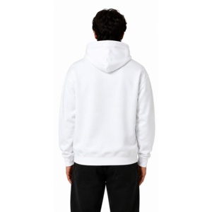Sudadera con Capucha Blanca Lisa 2026, con Logotipo Bordado Personalizado en el Pecho, Sudadera de Alta Calidad, 100% Algodón Felpa, para Hombre - Product Image 2