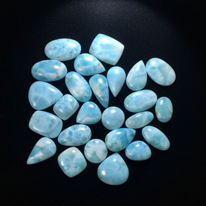 Piedras de Larimar de Pectolita Sueltas de Primera Calidad, Mineral Natural Azul para la Fabricación de Joyas en Múltiples Tamaños para Collares - Product Image 2