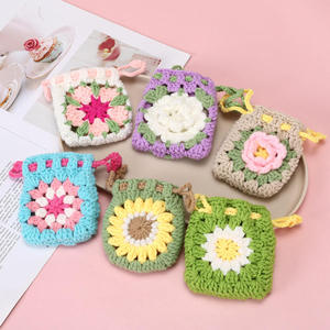 Estuche Protector para Auriculares Bluetooth con Diseño Floral, Bolsa para Auriculares y Monedero de Algodón Tejido con Diseño de Girasol de Camelia Creative - Product Image 1