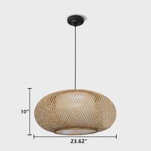 โคมไฟระย้าหวายจากไม้ไผ่สำหรับตกแต่งบ้านโคมไฟเพดานแบบอเมซอน FBA สำหรับห้องนั่งเล่นโรงแรมผลิตในเวียดนาม - Product Image 2