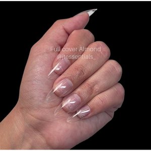 A10jet 120pz Punte per Unghie a Mandorla Copertura Completa Alla Moda Lunghe e Quadrate Estensioni per Unghie in Gel con Colla Logo Personalizzato per Nail Art - Product Image 1