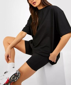 Ensemble de shorts de sport pour femmes OEM, résistant aux chocs, tissu infroissable, chemise et short taille haute, ensemble deux pièces pour la course à pied et le fitness en plein air - Product Image 4