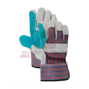 Guantes de seguridad de cuero para construcción Guantes de seguridad de cuero transpirables baratos al por mayor - Product Image 2