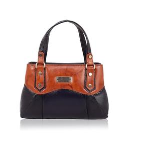 New Elegant <b>Women's</b> Genuine Leather <b>Satchel</b> <b>Bag</b> Classy Handbags with Button Decoration Zipper Closure Available at Low Prices - Product Image 2