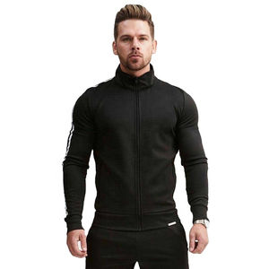 Venta al por mayor de chaquetas de talla grande para hombre con cuello levantado, ropa de trabajo informal con impresión de logotipo personalizado, ropa de abrigo de lana anticontracción - Product Image 5