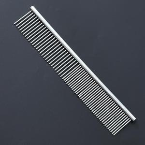 Peigne de toilettage en acier inoxydable à dents arrondies et à prise antidérapante de qualité supérieure OEM de 19cm pour chiens et chats à poil long et court - Product Image 2