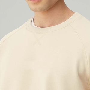 Sweat-shirt à capuche 100% coton surdimensionné à col ras du cou avec broderie personnalisée pour hommes Taille XL Motif solide - Product Image 2