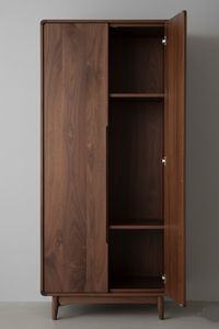 Armario Clásico de Dos Puertas con Paneles Lisos en Madera de Acacia con Acabado Natural - Product Image 3