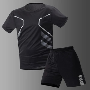 Men's Short-sleeved Shorts <b>Suit</b> Men's Casual <b>T</b>-<b>shirt</b> <b>Suit</b> Joker Running Fitness Two-piece <b>Suit</b> - Product Image 4