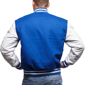 เสื้อแจ็คเก็ตขนสัตว์คุณภาพสูงสำหรับผู้ชาย ป้องกันลม อุ่นสบาย สไตล์วิทยาลัยเบสบอล พร้อมงานปักลายสไตล์ไฮสตรีท - Product Image 2