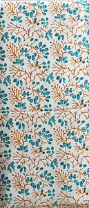 2025 bloque de mano indio impreso cielo azul y verde estampado Floral indio 100% tela de algodón para cortinas cojines - Product Image 3