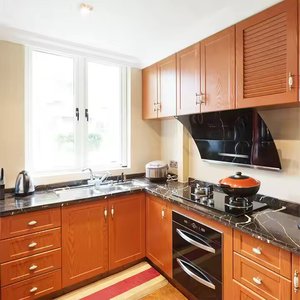 Gabinetes de cocina de madera maciza estándar americano para remodelación de apartamentos Estilo elegante Listo para enviar Actualice su cocina - Product Image 3