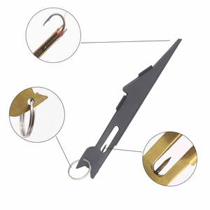 Outil de nœud pour la pêche à la mouche, acier inoxydable, revêtement doré, nœud de ligne de pêche - Product Image 6