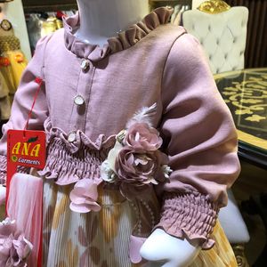Vestidos estampados de princesa para niñas pequeñas, vestidos de boutique sin mangas con banda para el pelo - Product Image 4
