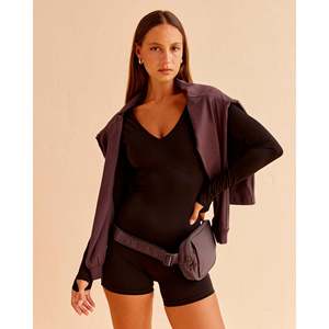 Vitality Long Sleeve Sports <b>Bodysuit</b>-Black - Product Image 6