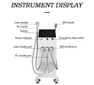 Dispositivo de Belleza Multifunción 3 en 1 con Diodo de 808nm para Depilación Permanente, Eliminación de Pigmentación y Tatuajes, con Enfriamiento Dinámico de Zafiro - Product Image 3