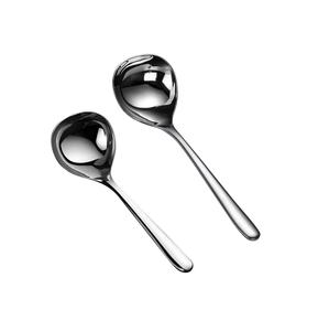 Cuchara de servicio de acero inoxidable para el hogar Fabricante al por mayor Proveedor Cuchara de acero decorativa profesional - Product Image 1