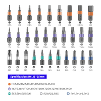 Set Obeng Multi Bit Magnetik Baja Krom Profesional 42-in-1, Peralatan Perbaikan Portabel Presisi, Semua dalam Satu