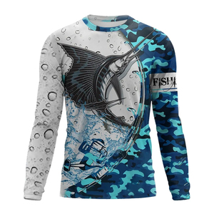 Torneo sublimación llanura pesca camisetas Jersey UV pesca camisas personalizado último diseño de manga larga de secado rápido personalizar - Product Image 6