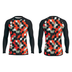 ชุดว่ายน้ำป้องกันผื่นแขนยาว UPF 50 + สำหรับผู้ชายป้องกันแสงแดดสำหรับเล่นเซิร์ฟ - Product Image 1