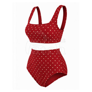 Conjunto de Bikini de Dos Piezas para Mujer, Traje de Baño con Parte Inferior de Cintura Alta, Material Cómodo, Colección de Verano para Vacaciones - Product Image 4