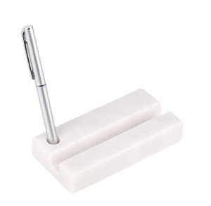 Bureau en marbre et porte-cartes avec porte-cartes pour forme carrée et au meilleur prix Offre Spéciale naturel - Product Image 4