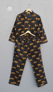 Ensemble de pyjama en coton ultra doux pour femmes, ensemble de pyjama en coton ultra doux, ensemble ethnique de pyjama de demoiselle d'honneur, ensemble court de nuit, grande taille, été - Product Image 6