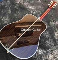 Personnalisé 41 pouces Dreadnought D45D Deluxe ormeau reliure arbre de vie incrustation solide Europe épicéa guitare acoustique