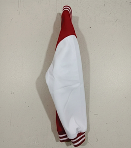 <b>men</b> Red <b>White</b> Varsity <b>Jacket</b> Hoodie Classic Baseball Style Streetwear custom size and design - Product Image 2