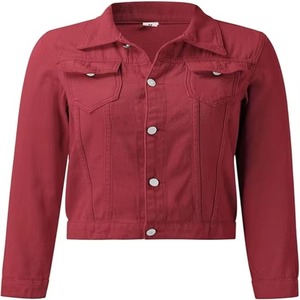 Veste en jean pour femmes, manches longues, style décontracté, style urbain - Product Image 4