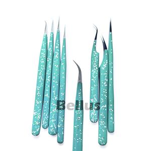 Pince à cils à motif moucheté de qualité supérieure avec embouts pointus fabriqués à partir d'outils à cils durables et écologiques en acier inoxydable - Product Image 5