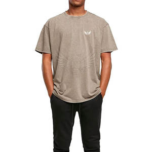 Vente en ligne de t-shirts lavés à l'acide T-shirt de haute qualité pour hommes Chemise fabriquée en usine Prix de gros T-Shirts - Product Image 6