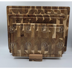 Planche à découper en bois d'acacia de haute qualité, ensemble d'ustensiles de cuisine de style agréable-comprend une assiette et un bol, vente en gros du Vietnam - Product Image 5