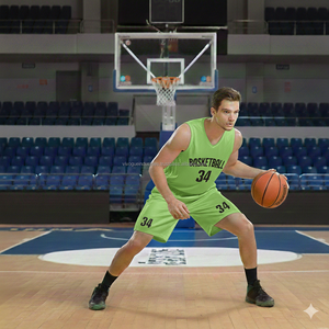 Uniformes de Baloncesto de Alta Calidad de Secado Rápido, Camisetas sin Mangas y Pantalones Cortos, 100% Poliéster, Impresión por Transferencia de Calor, Colores y Logotipo Personalizados - Product Image 2