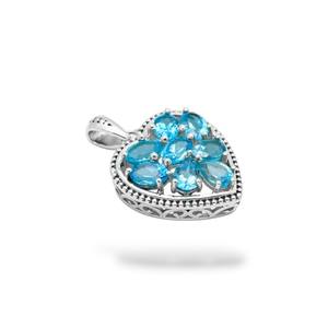 จี้หัวใจทัวร์มาลีนธรรมชาติหลายแบบ925เงินจี้หัวใจเหลี่ยมเพชรพลอยของขวัญครบรอบสำหรับภรรยาเครื่องประดับที่สง่างาม - Product Image 2